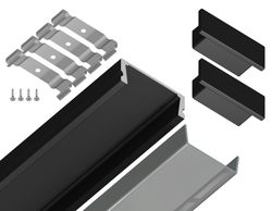 Ambrella Алюминиевый профиль накладной 15.5*6 для светодиодной ленты до 11мм Alum Profile GP1700BK/BK