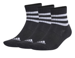 Теннисные носки Adidas 3-Stripes Cushioned Sportswear Low-Cut 3P - Black