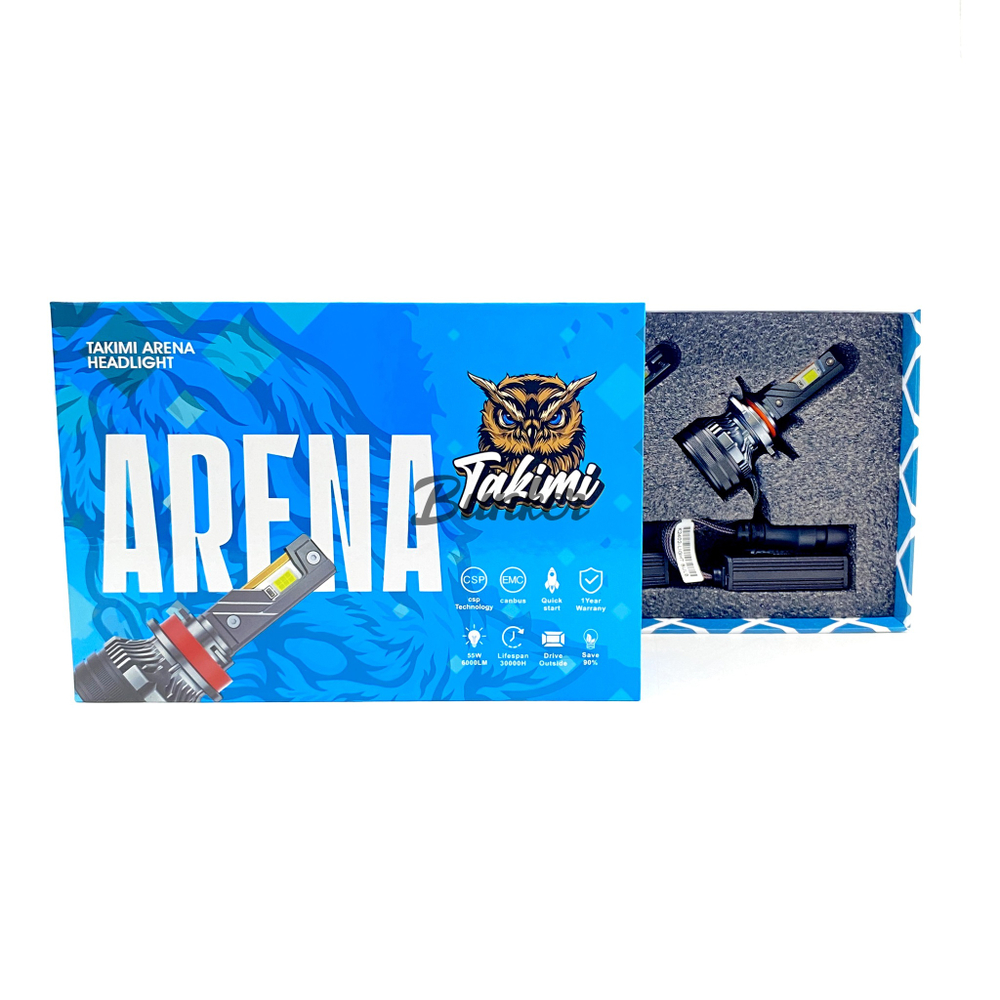 Светодиодные автомобильные LED лампы TaKiMi Arena HIR2 (9012) 6000K 12V