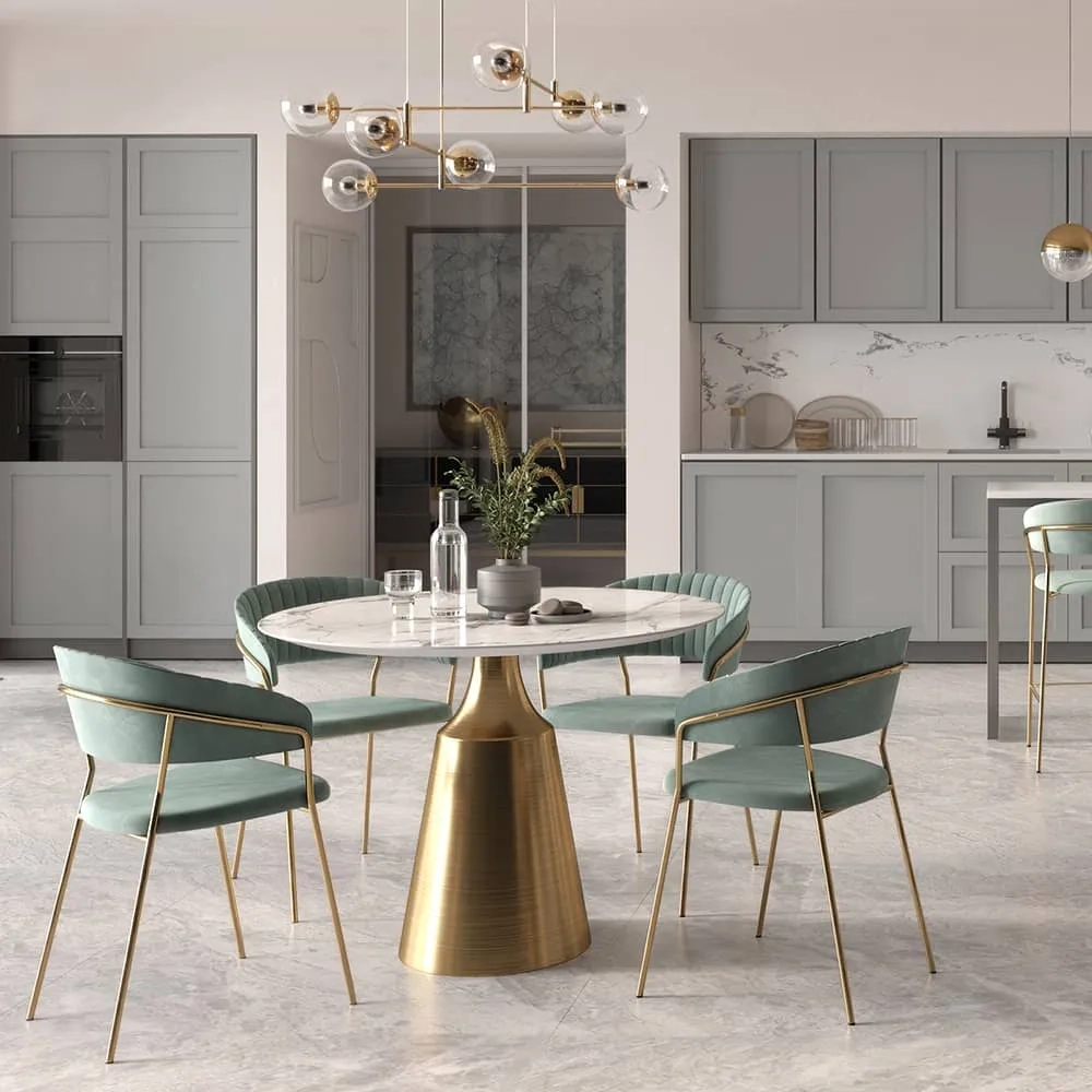 Стул Bradex Home Turin терракотовый с золотыми ножками