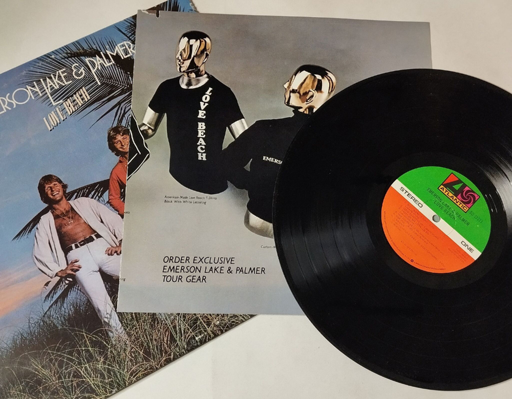 Винтажная виниловая пластинка LP Emerson, Lake and Palmer Love Beach (USA 1978)