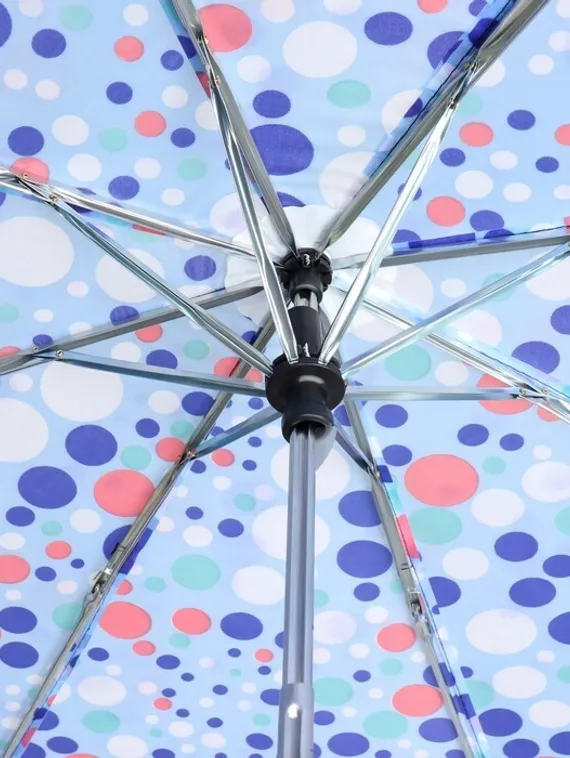 Зонт механический «Горошек», 3 сложения, 8 спиц, R = 48 см, цвет МИКС
