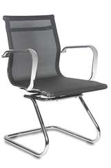 Кресло Бюрократ CH-993-Low-V черный M01 сетка низк.спин. полозья металл хром