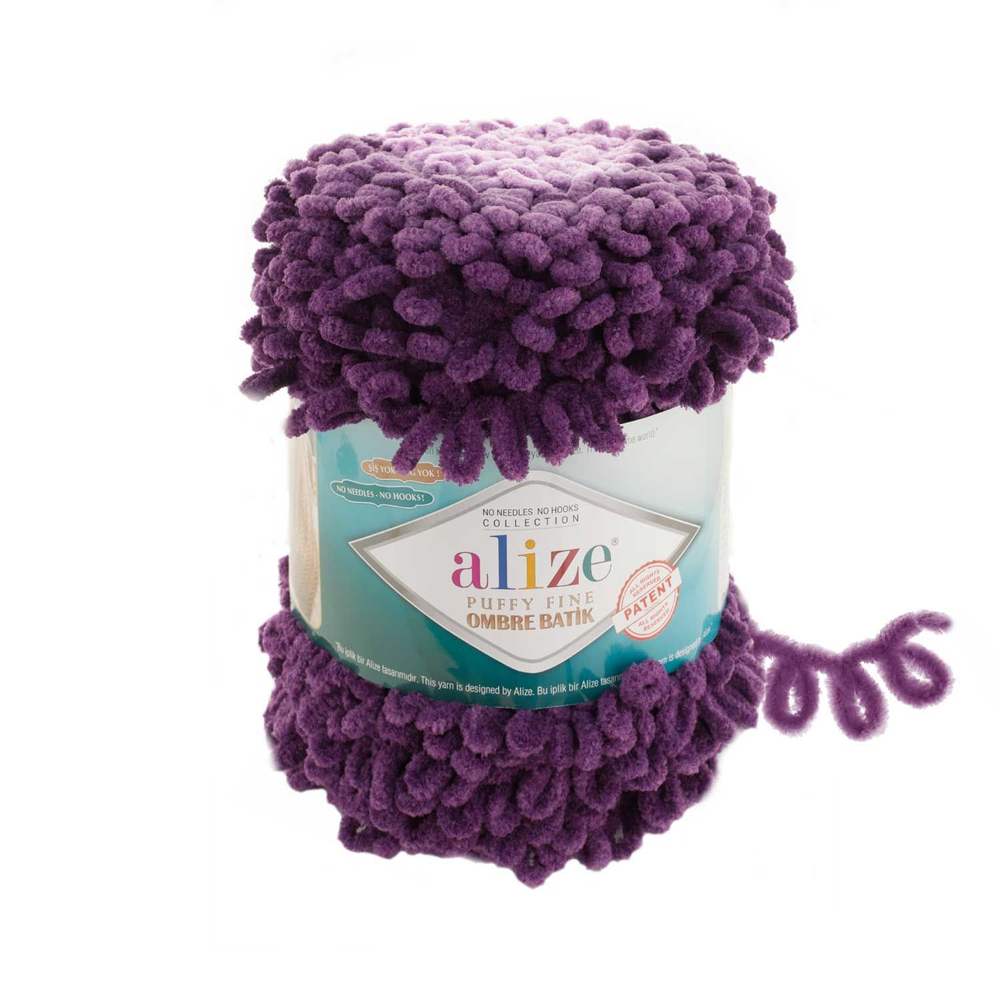 Пуффи файн омбре батик (Puffy fine ombre batik ) пряжа Alize 100%микрополиэстер 500г/73м (7277)