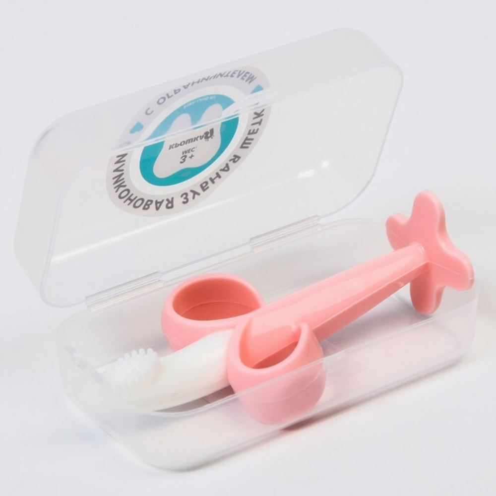 6930184 Зубная щетка "Банан", в контейнере, цвет розовый