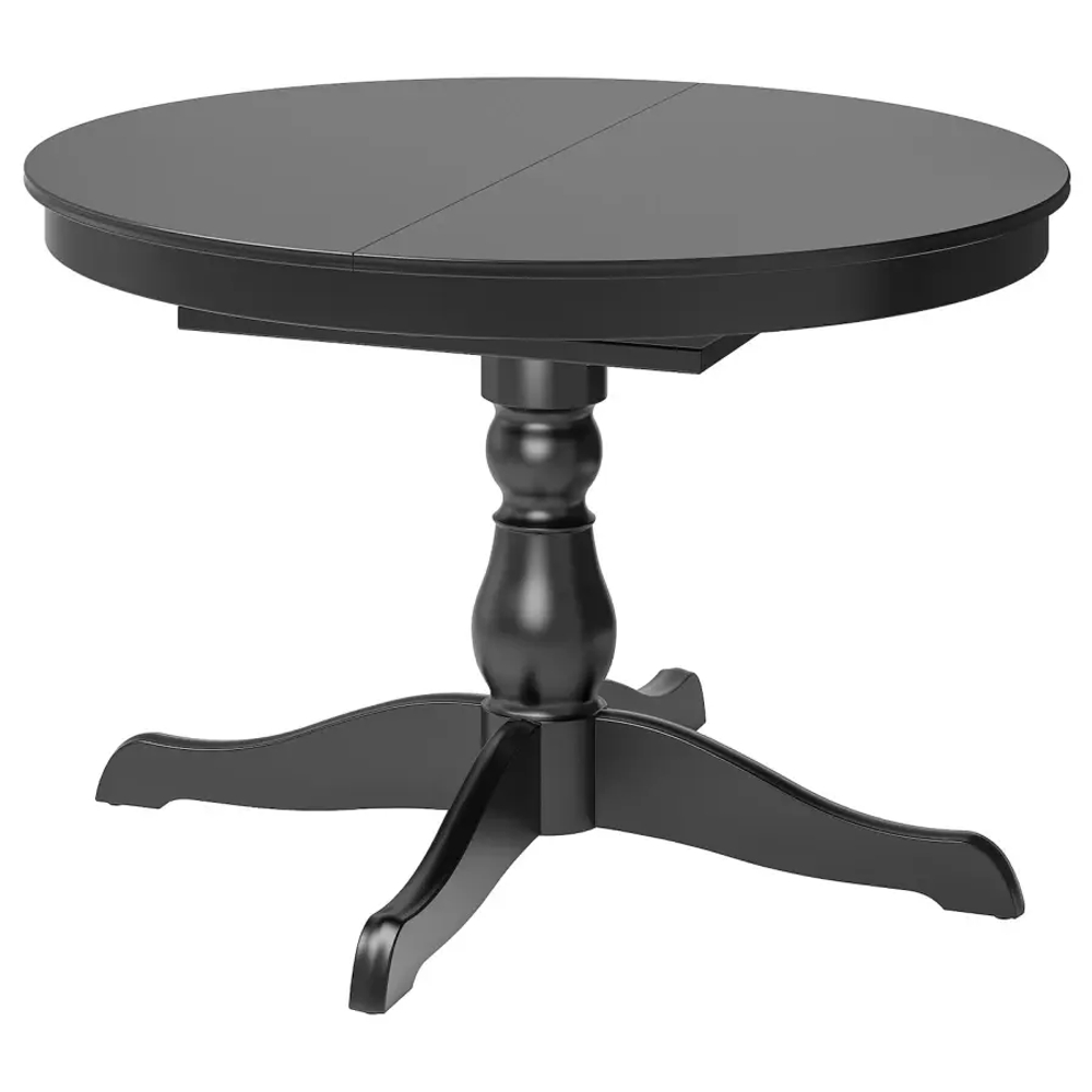 Стол круглый раздвижной - IKEA INGATORP, 110/155х74 см, ИНГАТОРП ИКЕА, черный