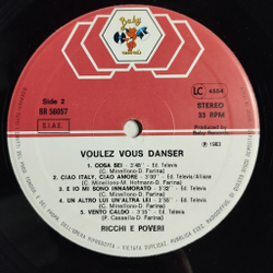 Винтажная виниловая пластинка LP Ricchi and Poveri Voulez Vous Danser (Italy 1983) Cosa Sei