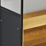 Стеллаж, 180х35х127, Бьерн, напольный, для книг, деревянный, в ванную и прихожую, для кухни, бейц, La Redoute