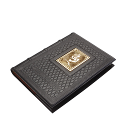 Ежедневник А5 «Строителю-2» с накладкой покрытой золотом 999 пробы