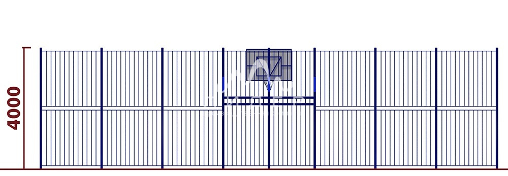 Ограждение спортивной площадки 15х30м 15008
