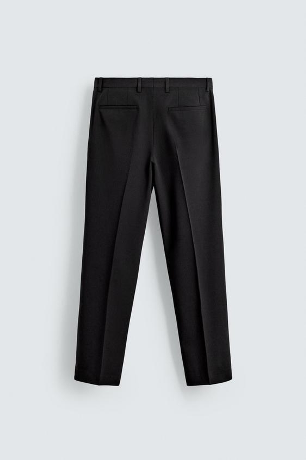 ZARA КОСТЮМНЫЕ БРЮКИ ИЗ СМЕСОВОЙ ШЕРСТИ, ЧЕРНЫЙ