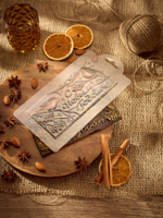 Пластиковая форма для шоколада "Плитка С Новым годом (снегири)"