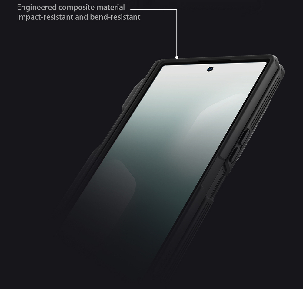 Чехол от Nillkin на Samsung Galaxy Fold 7, серия CamShield Prop (версия с металлической откидной крышкой и стилусом)