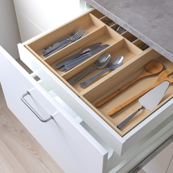 IKEA UPPDATERA  (ИКЕА УППДАТЕРА)  -  Лоток для столовых приборов/лоток для столовых приборов, светлый бамбук, 52x50 см