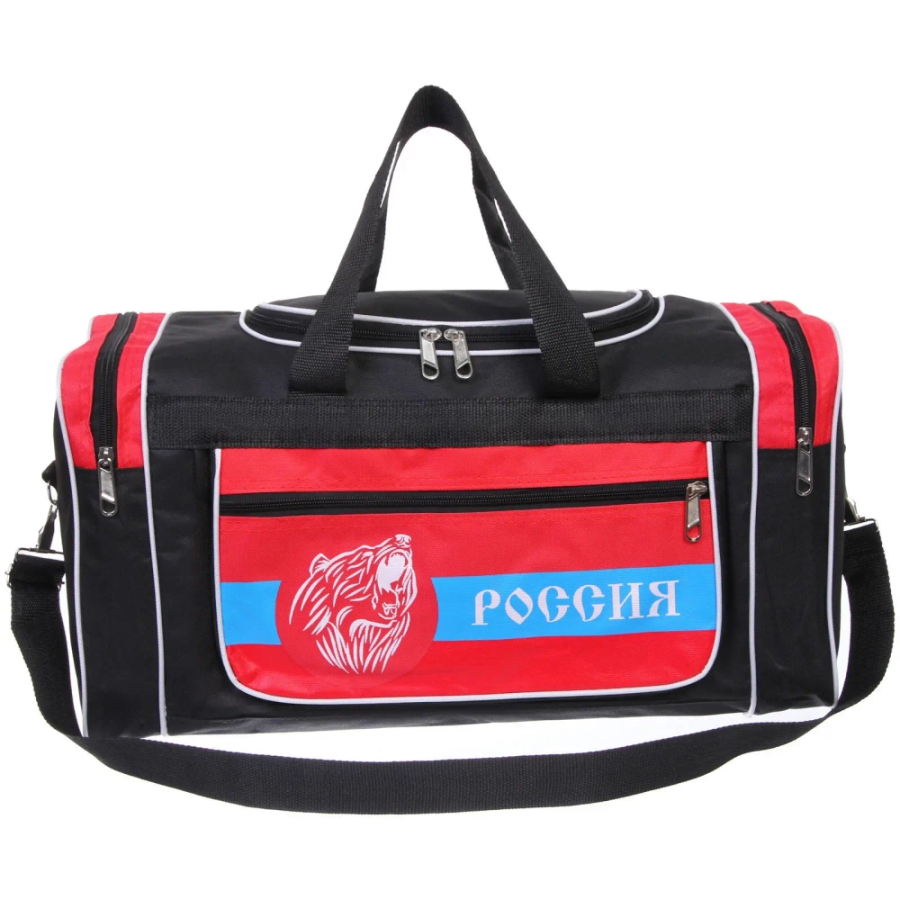 Сумка спортивно - дорожная «РОССИЯ», Медведь, 50*26*20см