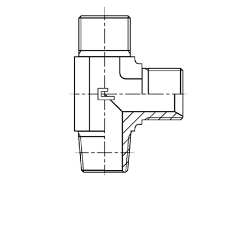 Штуцер FLC BSP 3/8" NPT 3/8"