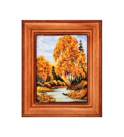 AMB-75/20 Картина «Красота природы» (с янтарной крошкой) дер.краш.рамка 7х9