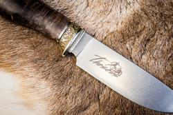 Охотничий нож Theseus M390 Satin темная рукоять