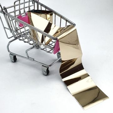 Фольга для литья и дизайна ногтей в пакетиках 1 метр, благородное золото