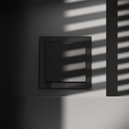 Заглушка VOLTUM S70 с суппортом, (черный матовый)