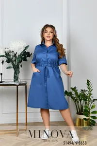 Платье 8658-джинс Minova