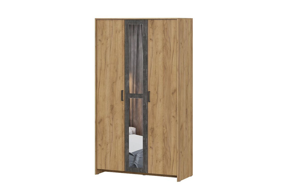 Спальный гарнитур МСП-1 (Дуб золотой/Камень темный) 1600