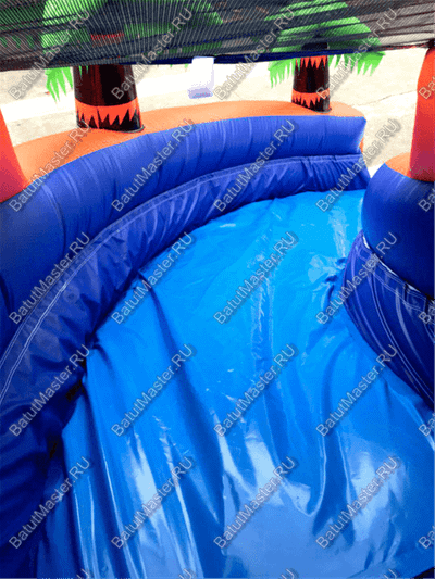 Коммерческий надувной водный батут с бассейном «Домик у моря» 10*7*5 м