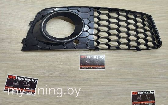 Решетки в бампер GLOSSY BLACK для Audi A4 B8