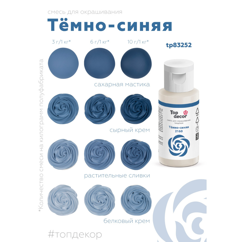 Пищевой краситель гелевый "Темно-синяя"