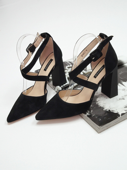 Туфли женские летние натуральная замша