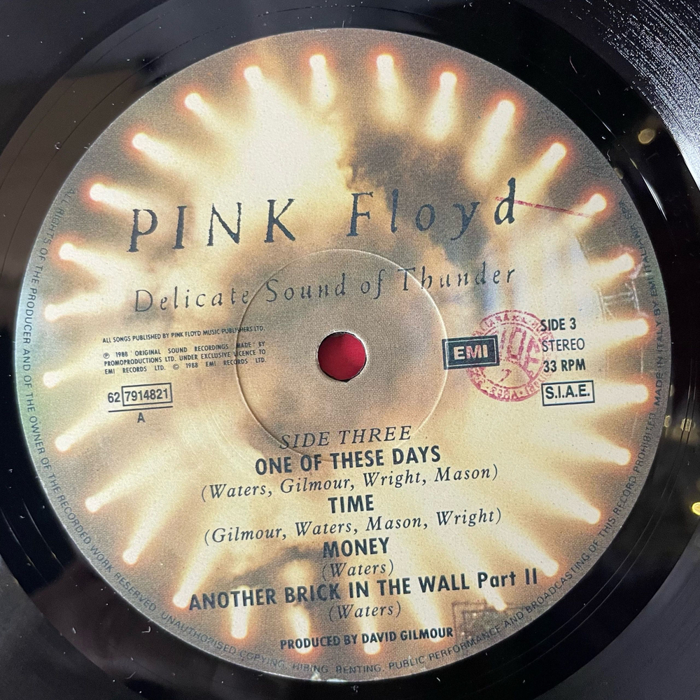 Винтажная виниловая пластинка LP Pink Floyd Delicate Sound Of Thunder (Италия 1988)