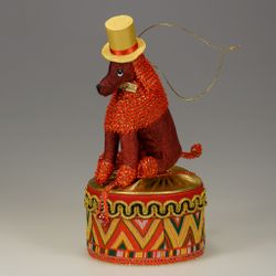 Сувенирная кукла с ложементом Пудель на шкатулке