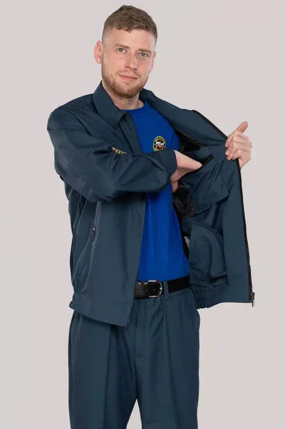 Костюм летний мужской МЧС (Патруль-240, серо-синий)