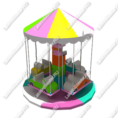 Электрическая карусель детская 4KIDS "Машинки"