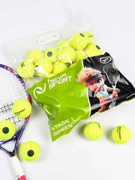 Мячи для тенниса детские NEVA SPORT GREEN (1x36)