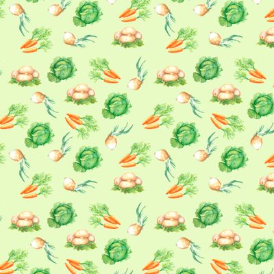 Овощи на салатовом фоне.