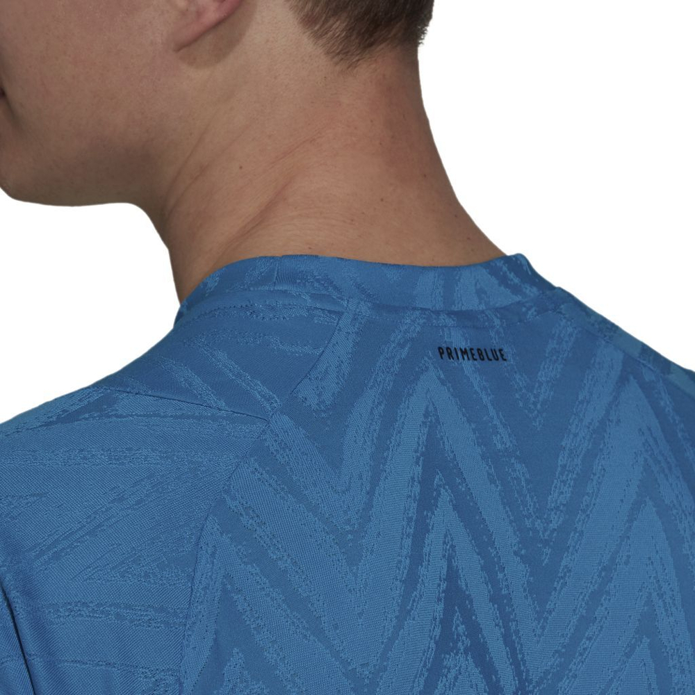 Мужская теннисная футболка Adidas Tennis Freelift T-Shirt Primeblue M - sonic aqua