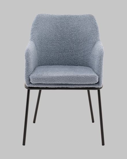 Стул с подлокотниками Орли new ткань букле синий