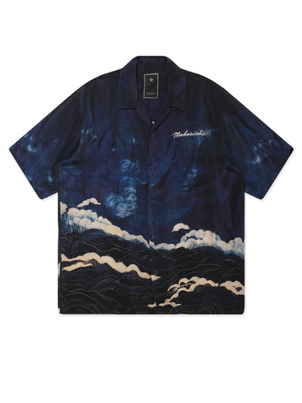 Рубашка Кор. Рукав Boro Crane Camp Collar Shirt Boro Crane Print