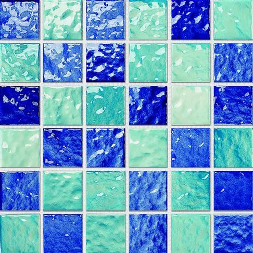 Плитка из керамики мозаичная PW4848-20 Porcelain глянцевая рельефная голубой аквамарин синий