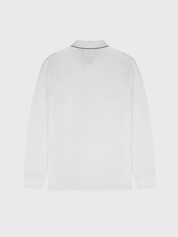 Поло с длинным рукавом C.P. Company Stretch Piquet Line Gauze White
