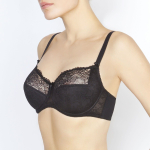 Бюстгальтер-балконет с кружевом (Размер: 85E) (Цвет: черный)