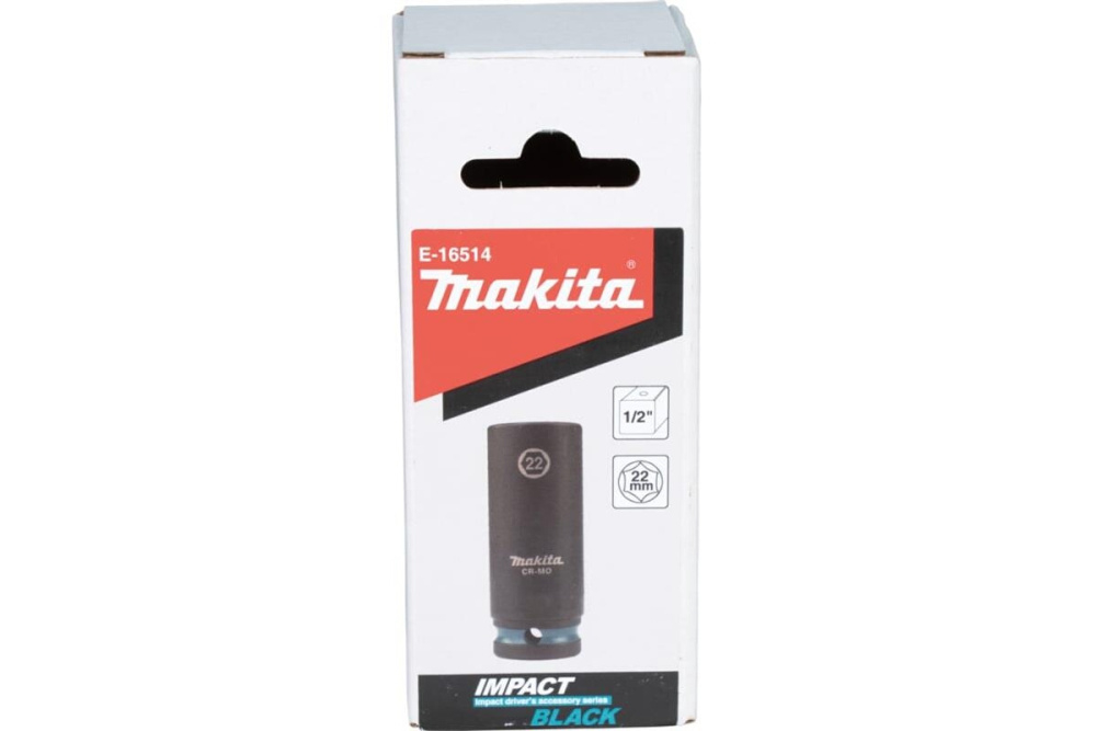 Ударная удлиненная торцовая головка Impact Black 1/2" 22x81,5 мм Makita E-16514
