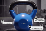 Гиря чугунная винил 12 кг (модель: К-4) VictoryFit VF-KV120