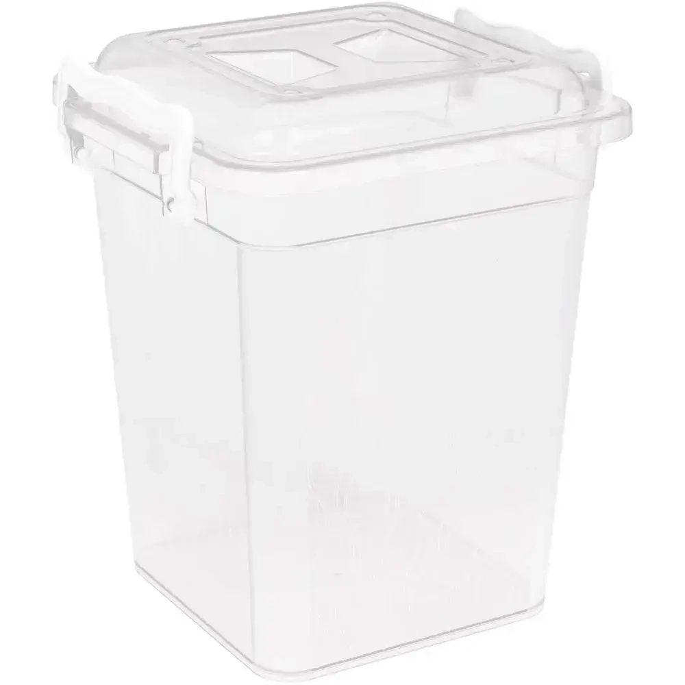 Контейнер 6л квадратный, с ручками, прозрачный