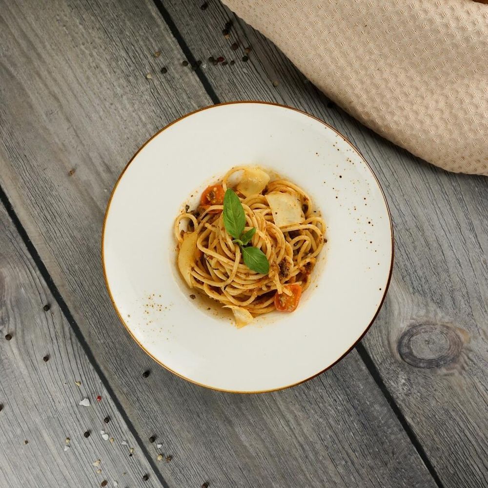 Тарелка глубокая 140 мл d 21,3 см h3,5 см для пасты   Proff Cuisine [6]