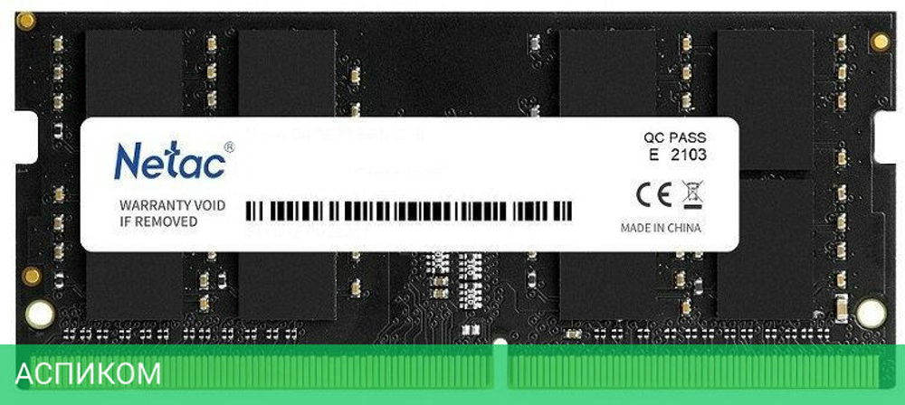 Оперативная память Netac SO-DIMM DDR IV 4Gb PC-21300 2666MHz (NTBSD4N26SP-04)