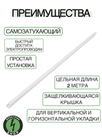 Кабель-канал ПВХ 40х25 (2м) ПАН-Электро белый ( 5 штук )