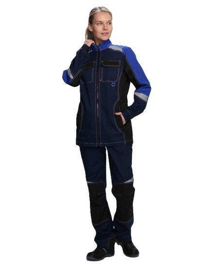 Костюм женский "Формула-1" (куртка+брюки) т.синий/васильковый/черный