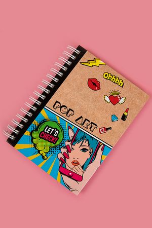 Записная книжка А6 80л. на гребне BG "Pop art"-2